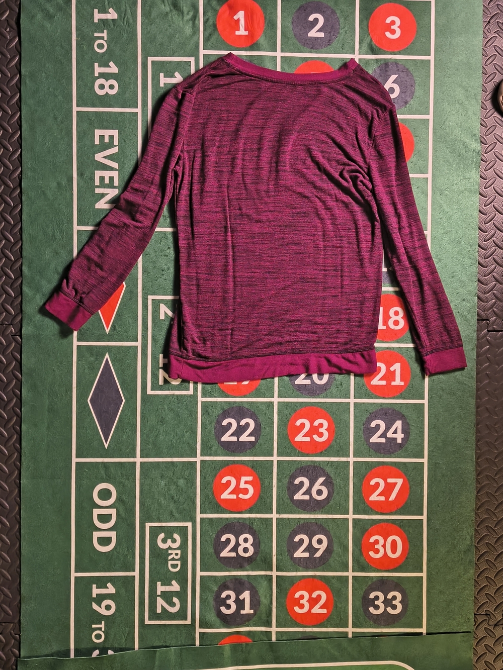 Felina Burgundy Black Heathered Lounge Top Long Sleeve Womenâs Small - Picture 11 of 15